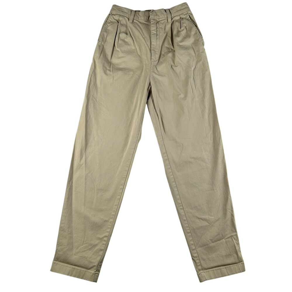 Vintage Gap Pants Womens 0 Pleated Tapered Elastic Waist Chino Twill Relaxed Fit